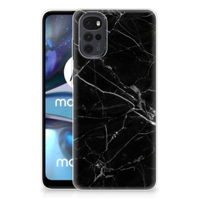 Motorola Moto G22 | TPU | Siliconen hoesje | Marmer Zwart - Origineel Cadeau Vader