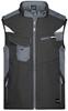 James & Nicholson JN845 Workwear Softshell Vest -STRONG- - Black/Carbon - 5XL