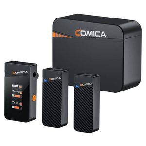 Comica 2.4G Mini Draadloze Microfoon - 2 zenders + laadcase