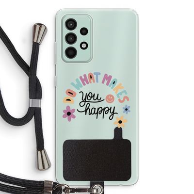 Happy days: Samsung Galaxy A52s 5G Transparant Hoesje met koord