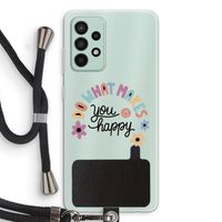 Happy days: Samsung Galaxy A52s 5G Transparant Hoesje met koord