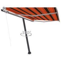 VidaXL Luifel vrijstaand automatisch 300x250 cm oranje en bruin