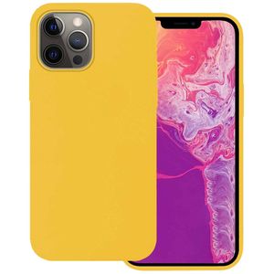 Basey iPhone 13 Pro Max Hoesje Siliconen Hoes Case Cover -Geel