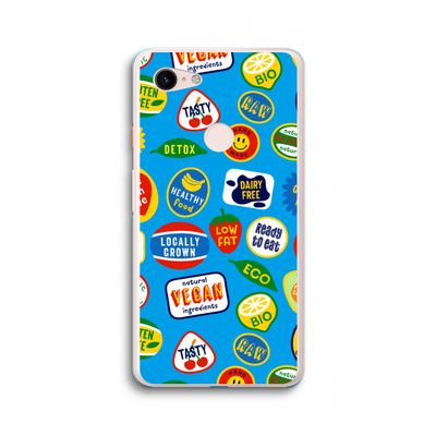 Fruitsticker: Google Pixel 3 XL Transparant Hoesje