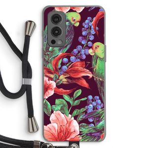 Papegaaien: OnePlus Nord 2 5G Transparant Hoesje met koord