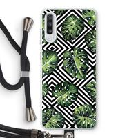 Geometrische jungle: Samsung Galaxy A70 Transparant Hoesje met koord