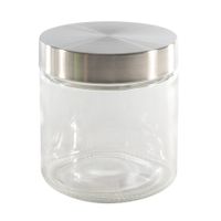 Voorraadpot/bewaarpot 750 ml glas met RVS deksel