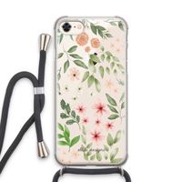 Botanical sweet flower heaven: iPhone 8 Transparant Hoesje met koord