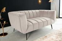 Sofa NOBLESSE 165cm 2-seater textured velvet champagne - 44537 Sofa NOBLESSE 165cm 2-seater textured velvet champagne - 44537