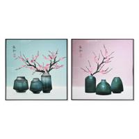 Schilderij DKD Home Decor Vaas Orientaals (80 x 3 x 80 cm) (2 Stuks)