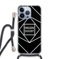 Negenduust geometrisch: iPhone 13 Pro Transparant Hoesje met koord