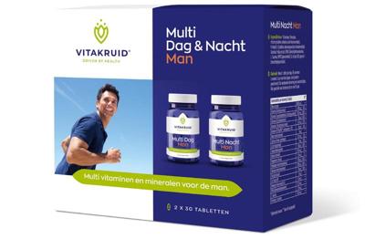Vitakruid Multi dag & nacht man 2 x 30 tabletten