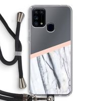 A touch of peach: Samsung Galaxy M31 Transparant Hoesje met koord