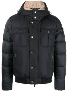 Moorer padded down hooded jacket - Noir