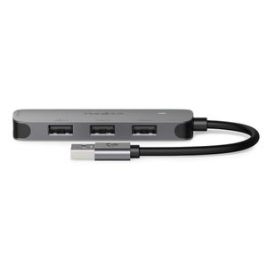 Nedis USB-Hub | USB-A Male | 4x USB A Female | 4-Poorts poort(en) | USB 2.0 / USB 3.2 Gen 1 | USB Gevoed - CCGB61210GY01