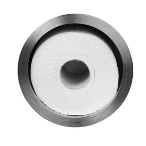 Looox Closed reserverolhouder - rond - rvs geborsteld cl3