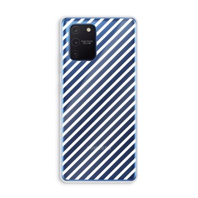 Strepen zwart-wit: Samsung Galaxy Note 10 Lite Transparant Hoesje