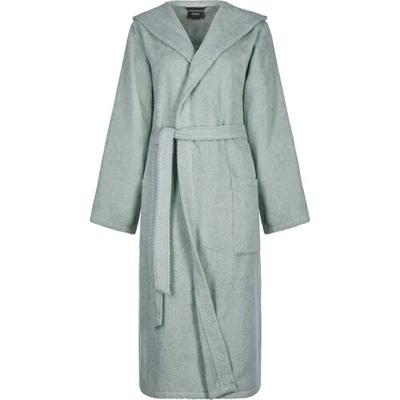 Cawö Cawo Dames Home Badjas met Capuchon Uni 5223 XL eukalyptus
