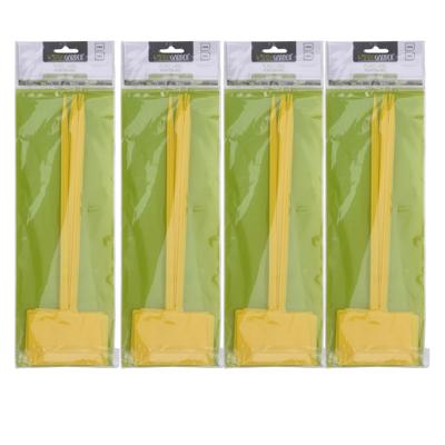 Plantetiketten / platenlabels - 20x - geel - kunststof - 36 cm - steeketiketten