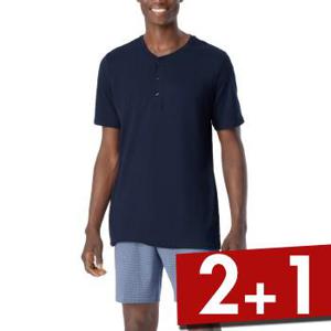 Schiesser Fine Interlock Serafino Collar Pyjamas