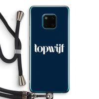 Topwijf Navy: Huawei Mate 20 Pro Transparant Hoesje met koord