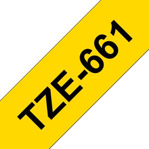 Brother TZe-661 Labeltape Tapekleur: Geel Tekstkleur: Zwart 36 mm 8 m