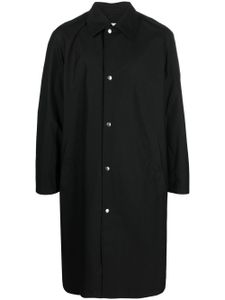 Jil Sander logo-print coat - Noir