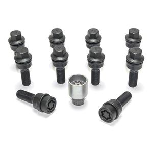 H&R Wielboutenset bolkonisch R14 M14x1.50 - Lengte 45mm - Zwart - 10 stuks (bv. Audi Q3, Q5) - incl. HRB1454507ASET