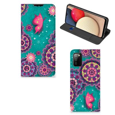 Samsung Galaxy M02s | A02s | Bookcase | Cirkels en Vlinders