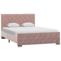 Bedframe stof roze 120x200 cm