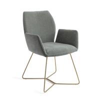 Jesper Home Eetkamerstoel 'Misaki' Beehive Gold, kleur Breezy Blue