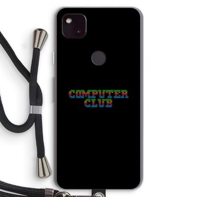 Retro: Pixel 4a 5G Transparant Hoesje met koord