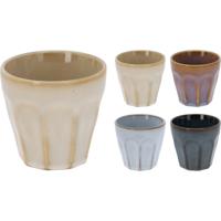 Keine luxe gekleurde porseleinen espresso koffiekopjes - set 4x stuks - 90 ml