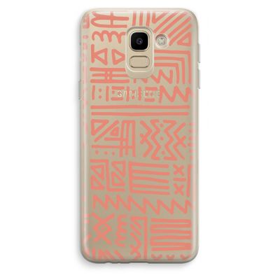 Marrakech Pink: Samsung Galaxy J6 (2018) Transparant Hoesje