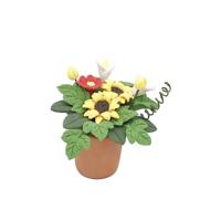 3 stuks 1:12 Doll House mini bloem model zonnebloem ingegoten ornamenten