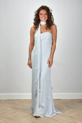 Self Portrait jurk SS25-253X-BL blue