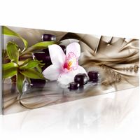 Schilderij - Zen compositie: orchidee - thumbnail