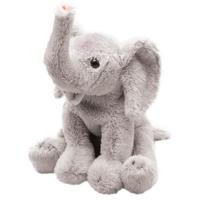 Pluche Olifant knuffeldier - grijs - 13 cm - olifanten knuffels - thumbnail