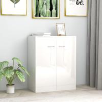 Dressoir 60x30x75 cm spaanplaat hoogglans wit
