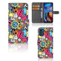 Motorola Moto E32 | Moto E32s | Wallet Case | met Pasjes | Punk Rock
