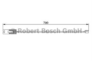 Waarschuwingscontact, remvoering-/blokslijtage achter AP184