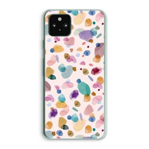 Terrazzo Memphis Pink: Google Pixel 5a 5G Transparant Hoesje