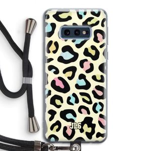 Leopard pattern: Samsung Galaxy S10e Transparant Hoesje met koord
