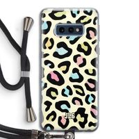 Leopard pattern: Samsung Galaxy S10e Transparant Hoesje met koord