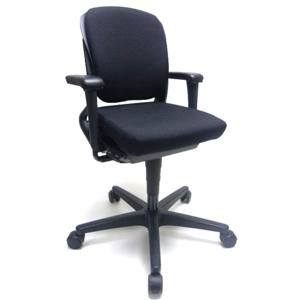 Gerestaureerde bureaustoel Ergonomisch Design Ahrend 230 'Lage Rug' Zwart/Zwart