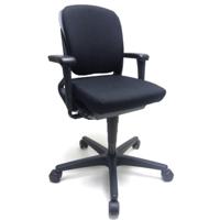 Gerestaureerde bureaustoel Ergonomisch Design Ahrend 230 'Lage Rug' Zwart/Zwart - thumbnail