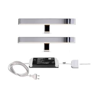 Deko Light Spiegel Line I 2er Bundle Spiegellamp LED vast ingebouwd 8 W Energielabel: G (A - G) Warmwit Zilver