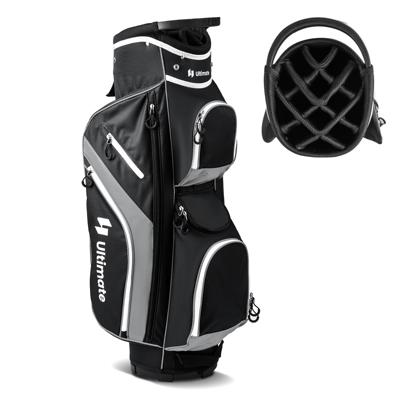 Golf Trolley Tas Golftas met 14 Vakken 9 Zakken Koeltas Schoenenvak Grijs