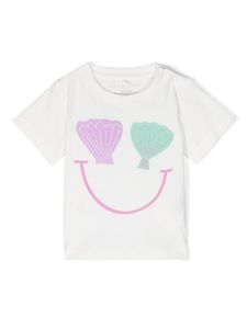 Stella McCartney Kids t-shirt à imprimé coquillage - Blanc