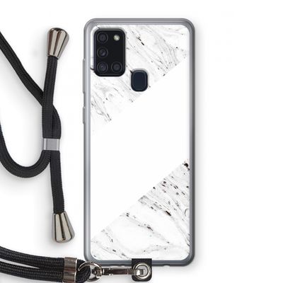 Biggest stripe: Samsung Galaxy A21s Transparant Hoesje met koord
